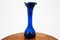 Polnische Marineblaue Vintage Vase von Ząbkowice Glasswork, 1960er 1