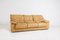 Vintage Italian Camel Colored Leather 3-Seat Sofa, 1970s, Image 7