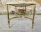 Mid-Century Brass Coffee Table with White Marble Top 6