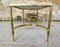 Mid-Century Brass Coffee Table with White Marble Top, Image 6