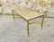 Mid-Century Brass Coffee Table with White Marble Top, Image 4