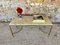 Mid-Century Brass Coffee Table with White Marble Top 17