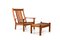 Mid-Century Teak Sessel mit hoher Rückenlehne & Fußhocker von Jens Juul-Kristensen für Glostrup, 2er Set 9