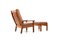 Mid-Century Teak High-Back Lounge Chair & Ottoman by Jens Juul-Kristensen for Glostrup, Set of 2 4