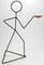 Rebar Stick Man Figure Candleholder Sculpture, 1970s 1