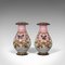 Antique French Victorian Ceramic Peony Vases, 1890s, Set of 2 11