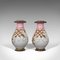 Antique French Victorian Ceramic Peony Vases, 1890s, Set of 2 8