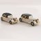 Voitures Modèle Fiat Art Déco en Porcelaine, 1930s, Set de 2 1