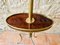 Small Mid-Century Brass, Formica & Rosewood Side Table with Ashtray on Legs, Set of 3 7