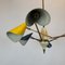 Mid-Century Italian Brass and Lacquered Metal Chandelier with 3-Arms from Stilnovo, 1950s 11