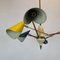 Mid-Century Italian Brass and Lacquered Metal Chandelier with 3-Arms from Stilnovo, 1950s, Image 11