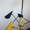 Mid-Century Italian Brass and Lacquered Metal Chandelier with 3-Arms from Stilnovo, 1950s 14