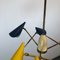 Mid-Century Italian Brass and Lacquered Metal Chandelier with 3-Arms from Stilnovo, 1950s, Image 14