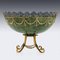 Vintage Russian Style 14k Gold, Nephrite, Diamonds, and Rubies Bowl by S.Rudle for Tanagro Jewelry Corporation, 1980s 16