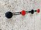 Industrial Red & Black Metal Coat Rack, 1960s, Image 8