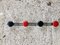 Industrial Red & Black Metal Coat Rack, 1960s 1