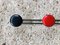 Industrial Red & Black Metal Coat Rack, 1960s 2