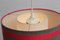 Red & Gray Fabric Hanging Lamp, 1960s, Image 3