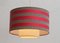 Lampe à Suspension en Tissu Rouge et Gris, 1960s 4