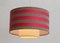 Red & Gray Fabric Hanging Lamp, 1960s 4