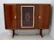 Italienischer Mid-Century Modern Messing & Mahagoni Barschrank von Gio Ponti, 1950er 1