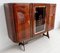 Mobile bar Mid-Century moderno in ottone e mogano di Gio Ponti, Italia, anni '50, Immagine 4