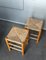 Mid-Century N°17 Straw Stools by Charlotte Perriand for L'Equipement de la Maison, Set of 2 3