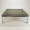 Coffee Table with Chrome Tubular Base & Smoked Glass, 1970s, Image 1