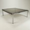 Coffee Table with Chrome Tubular Base & Smoked Glass, 1970s 4