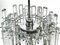 Chrome Chandelier with Thick Crystal Glass Rods from Kinkeldey, 1970s 5
