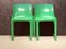 Italian Green Selene Dining Chairs by Vico Magistretti for Artemide, 1960s, Set of 4 1