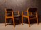 Black Vinyl & Teak Armchairs, 1960s, Set of 2 4