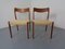 Danish Paper Cord Teak Chairs, 1960s, Set of 2 3
