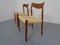 Danish Paper Cord Teak Chairs, 1960s, Set of 2 5