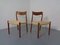 Danish Paper Cord Teak Chairs, 1960s, Set of 2 1
