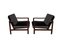 Black Velvet 7752-B Armchairs by Zenon Baczyk for Swarzędzkie Fabryki Mebli, 1960s, Set of 4 5