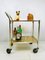 Vintage English Pale Gold Serving Bar Cart from Woodmet, 1960s 2