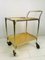 Vintage English Pale Gold Serving Bar Cart from Woodmet, 1960s, Image 1