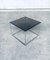 Sleek Design Metal & Fumé Glass Square Side Table, 1970s 11