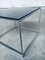 Sleek Design Metal & Fumé Glass Square Side Table, 1970s 3