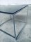 Sleek Design Metal & Fumé Glass Square Side Table, 1970s, Image 3