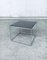 Sleek Design Metal & Fumé Glass Square Side Table, 1970s, Image 4