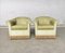 Fauteuils Style Hollywood Regency en Velours Vert Clair, 1960s, Set de 2 1