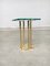 Modernist Patinated Brass & Glass Side Table Model T18 by Peter Ghyczy, 1970s, Image 11