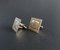 Square White Gold Cufflinks with Aztec Pattern, Set of 2 4