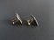 Square White Gold Cufflinks with Aztec Pattern, Set of 2 5