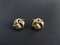 Gold Knot-Shaped Cufflinks, 1960s, Set of 2 1