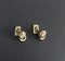 Gold Knot-Shaped Cufflinks, 1960s, Set of 2, Image 7