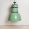 Industrielle Emaillierte Deckenlampe, 1950er 9