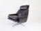 802 Black Leather Lounge Chair & Ottoman by Werner Langenfeld for ESA, 1960s, Set of 2, Image 10